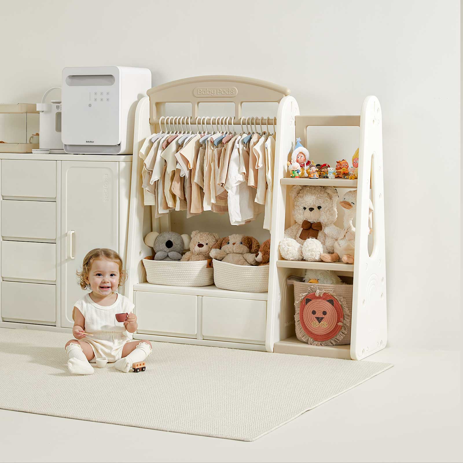 Kids Open Closet Organizer – Children’s Wardrobe & Storage Cabinet