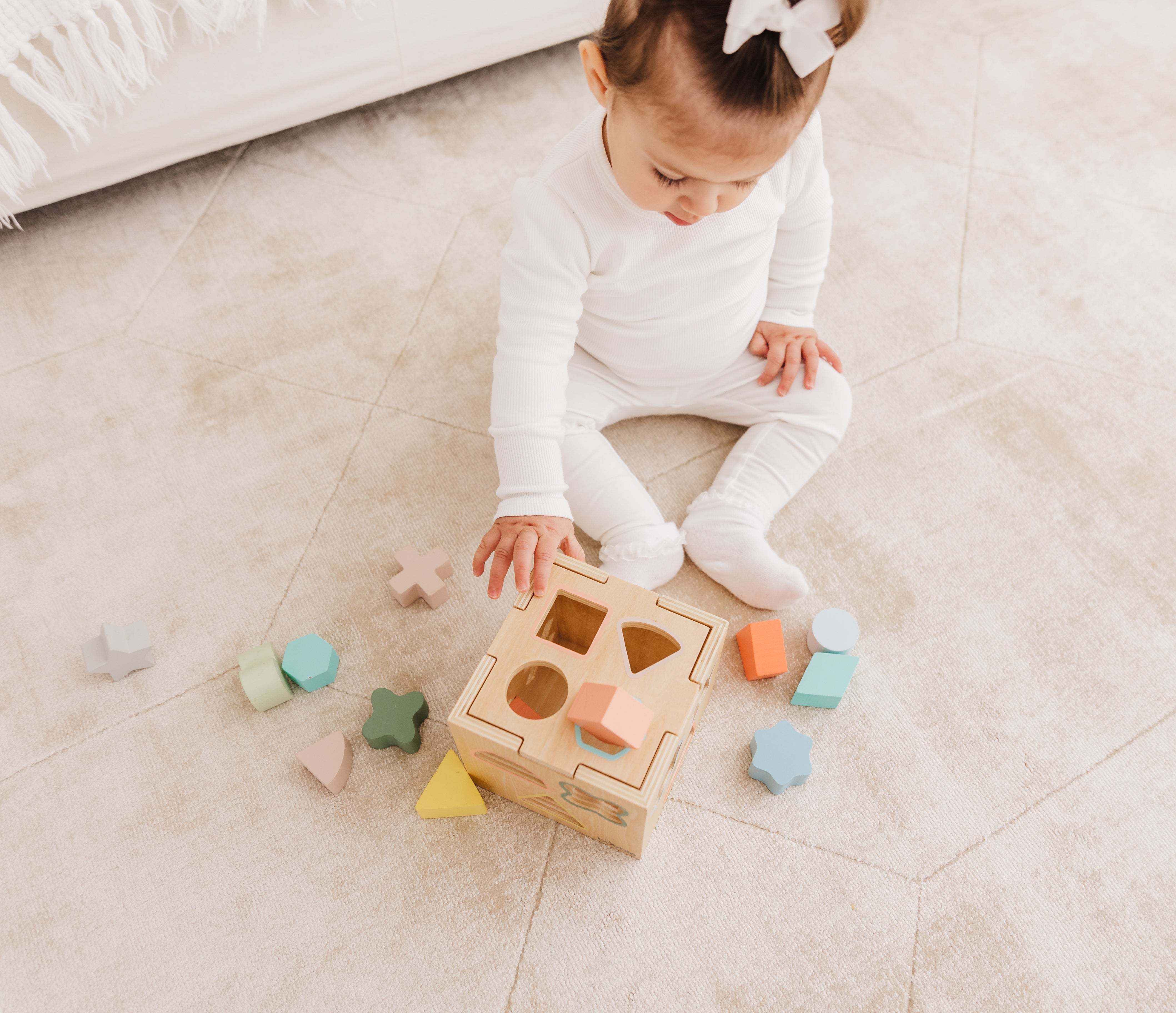 Bubble Wooden Shape Sorting Cube