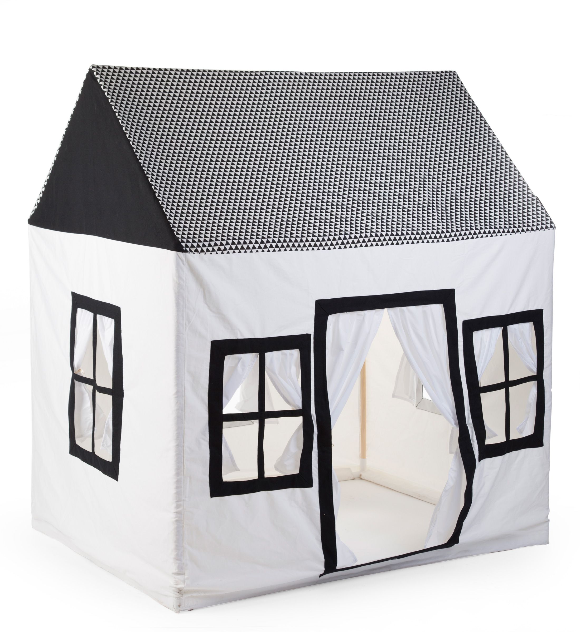 Childhome Large Playhouse - Black White - 125x95x145CM