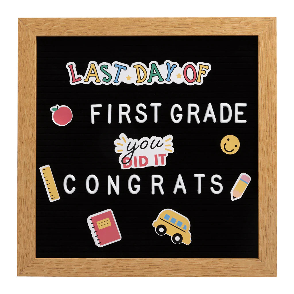 Pearhead First Day of School Letterboard Set with Stickers