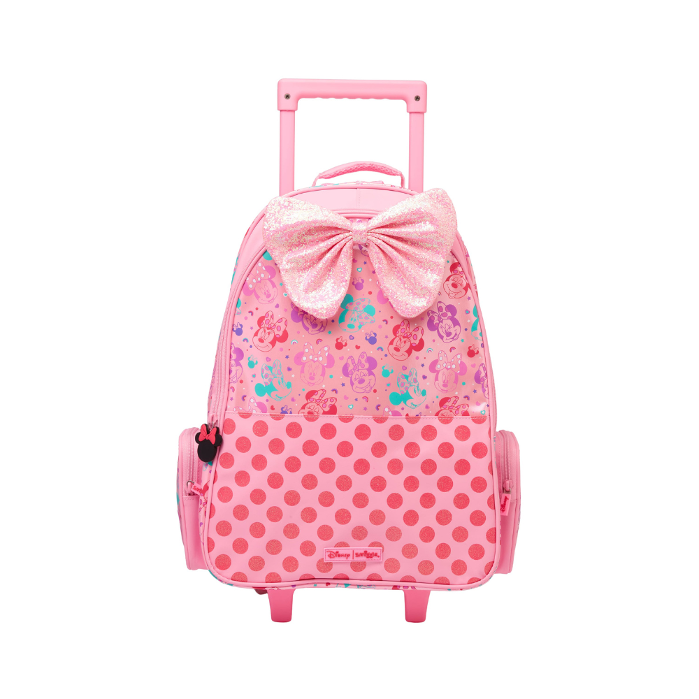 SMIGGLE Minnie Mouse Pink Trolley Backpack