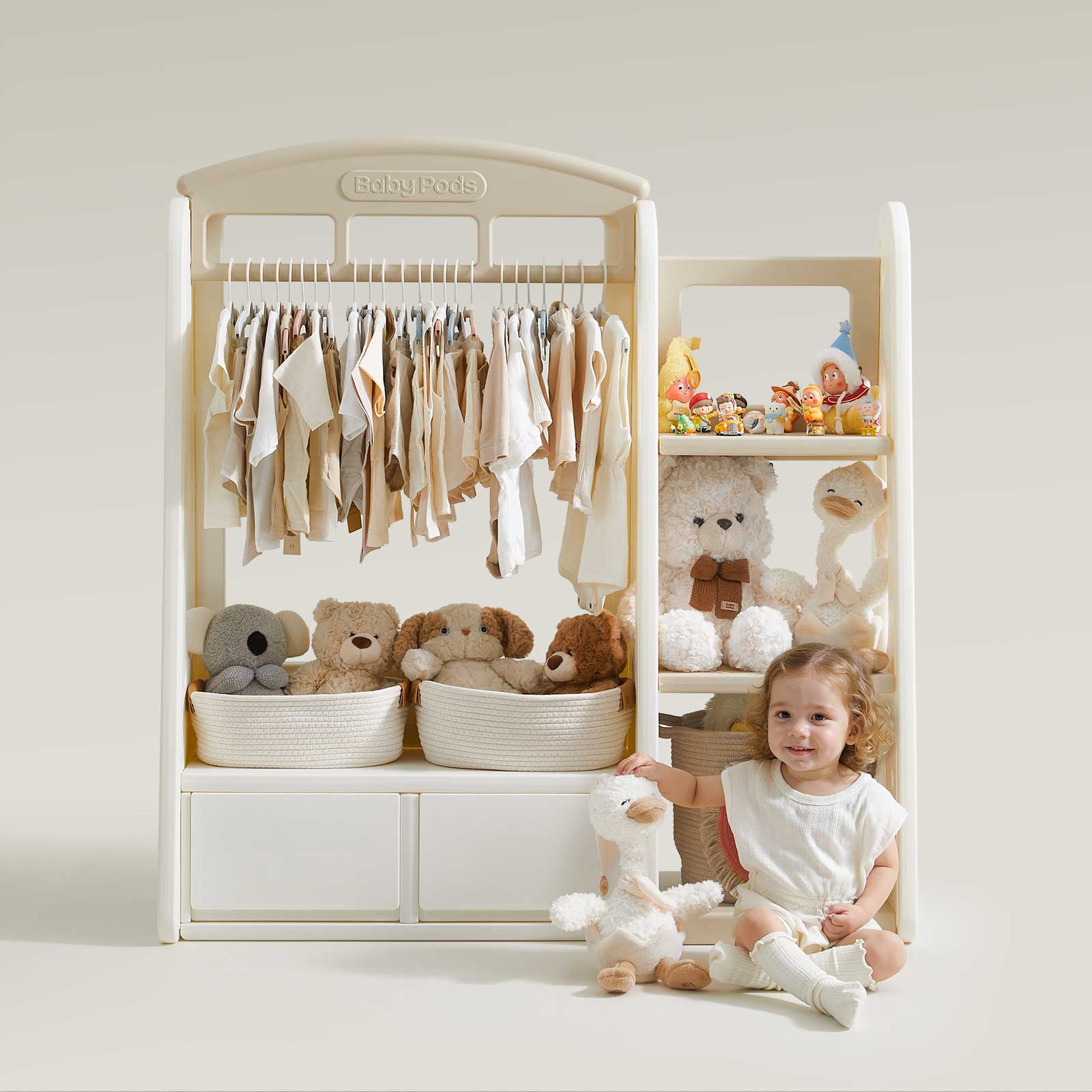 Kids Open Closet Organizer – Children’s Wardrobe & Storage Cabinet