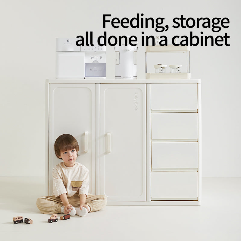 [PRE-ORDER] Newborn Feeding Table with Cabinet Storage Wardrobe with Drawers Designs Kids Room Toy Clothing Storage Organizer Shelf Kids Wardrobe