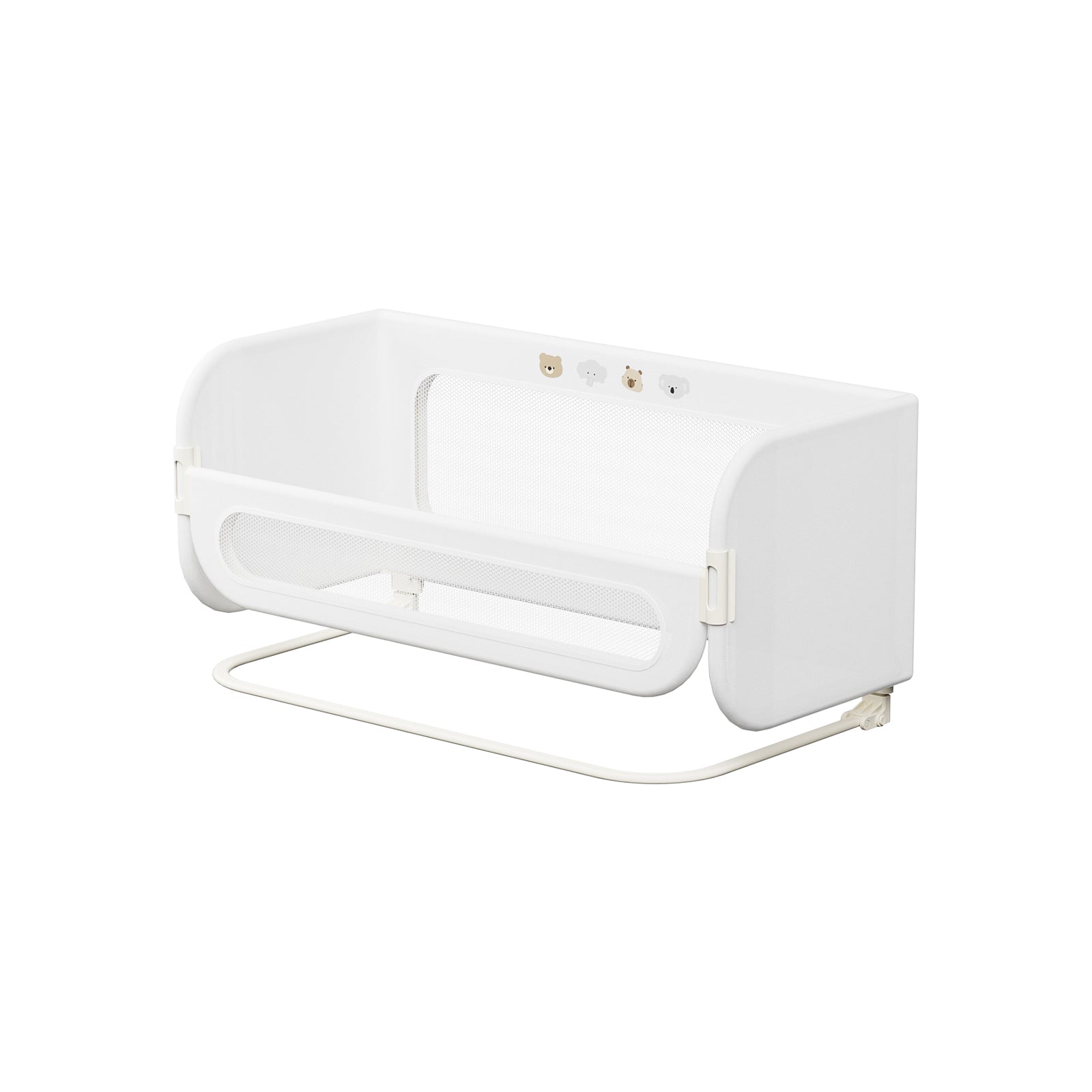 2-in-1 Foldable Baby Bed Side Rails with Mesh Barrier