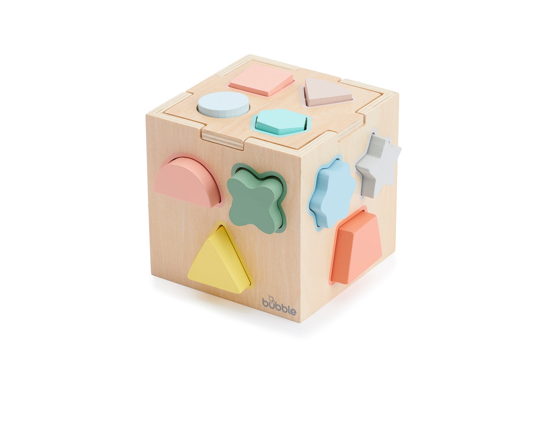 Bubble Wooden Shape Sorting Cube