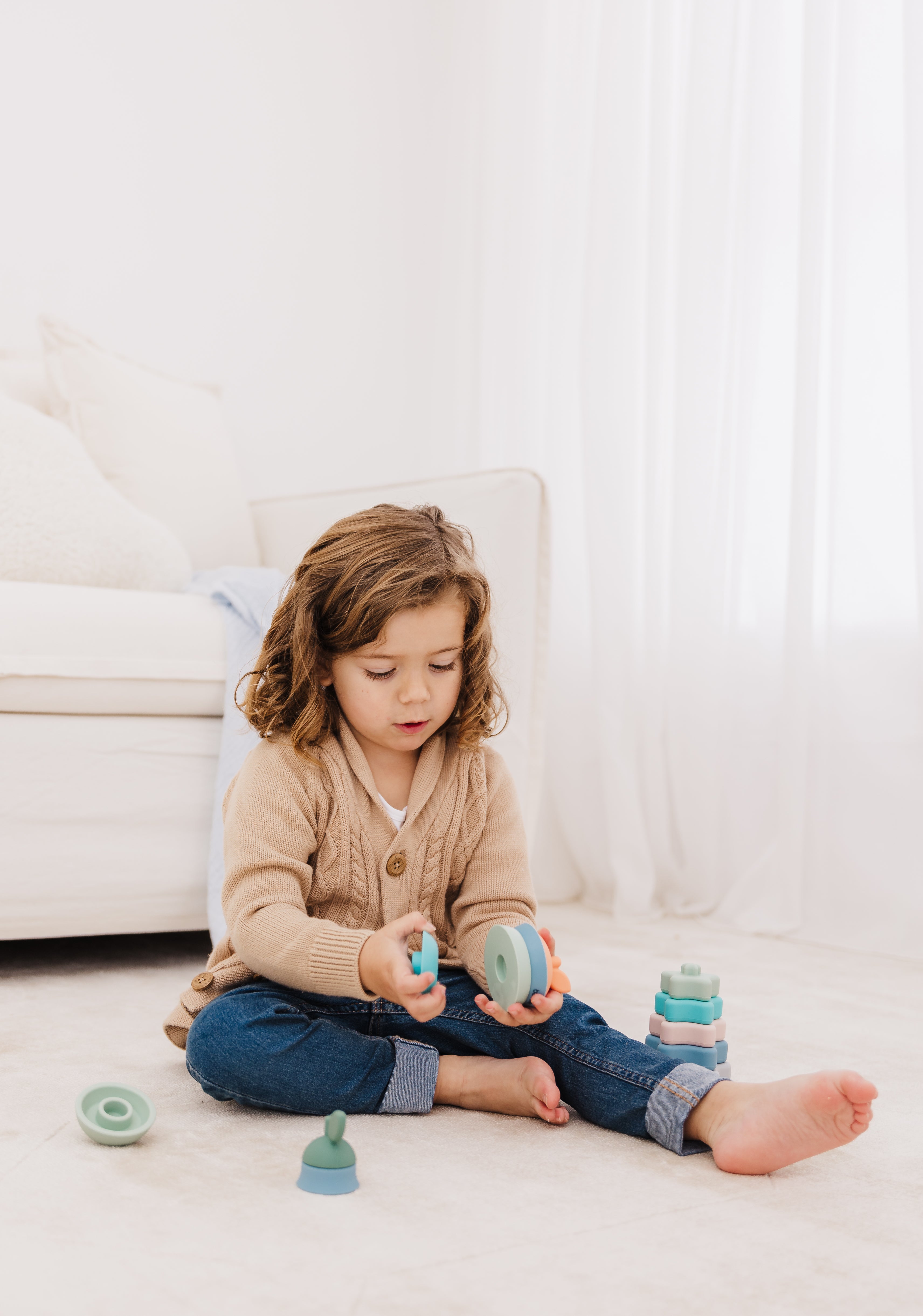 Bubble Silicone Stacking Pear Teether