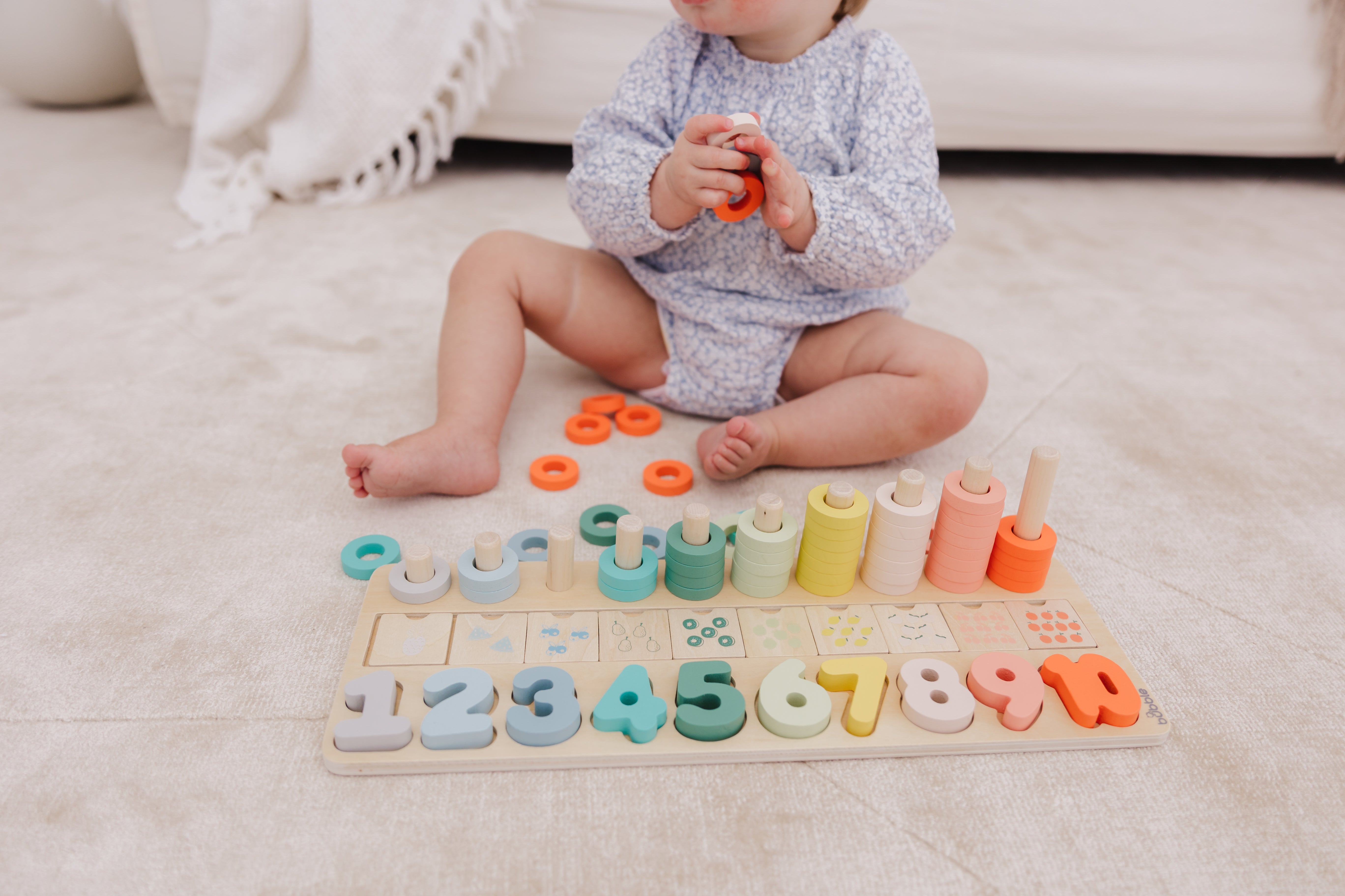 Bubble Wooden Numbers & Blocks Counting Set