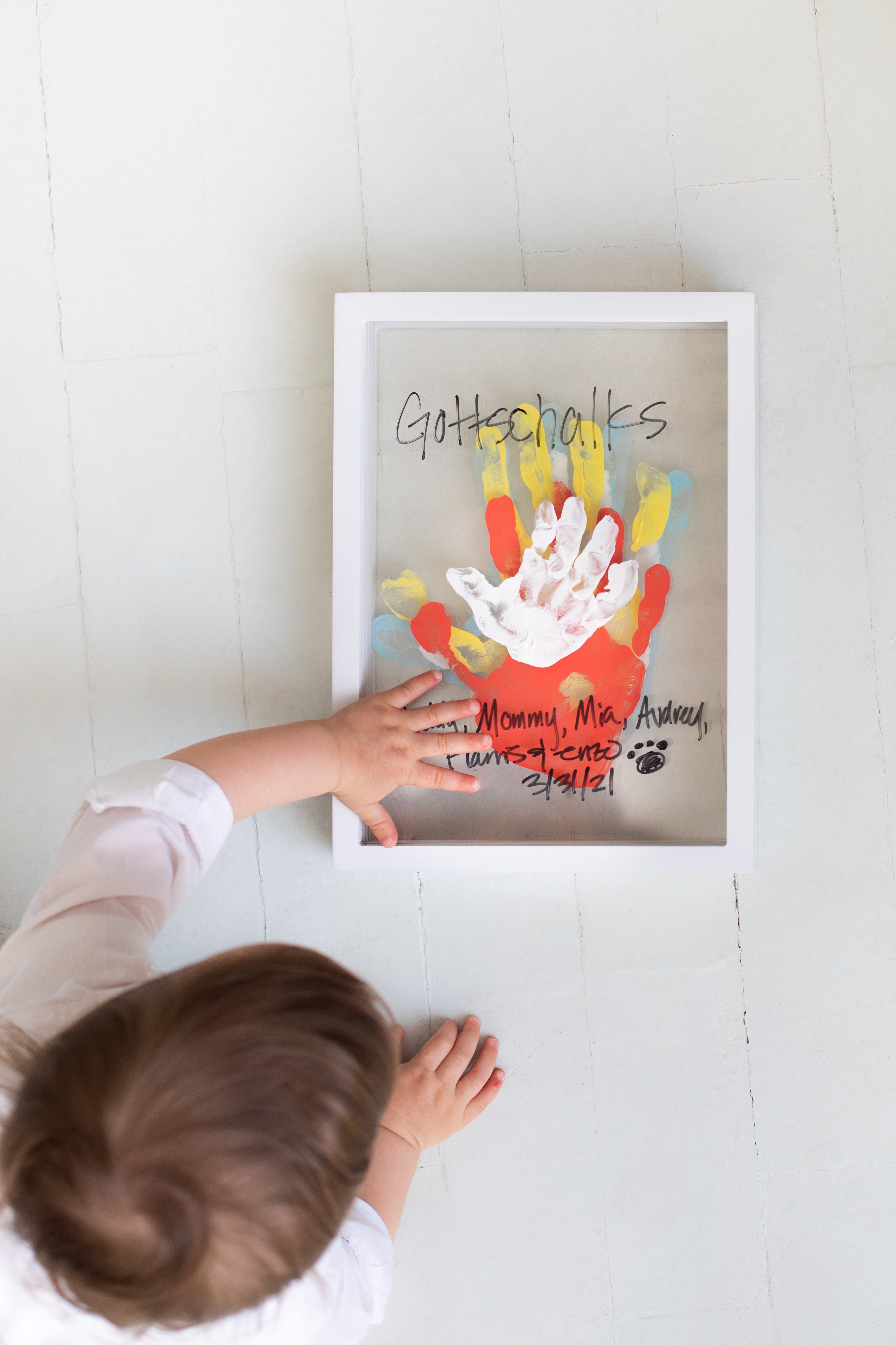 Pearhead Clear Family Print Frame - White