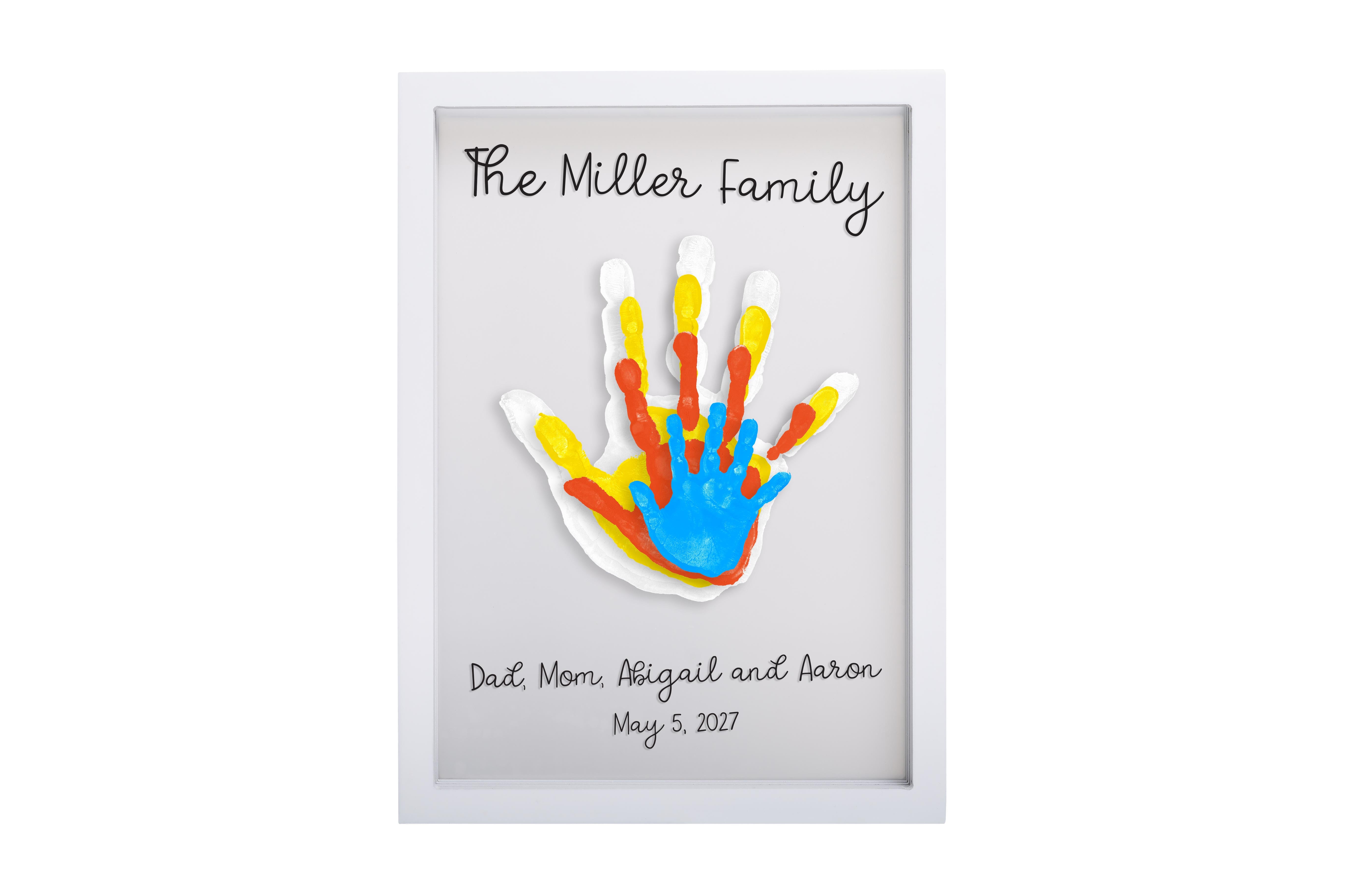 Pearhead Clear Family Print Frame - White